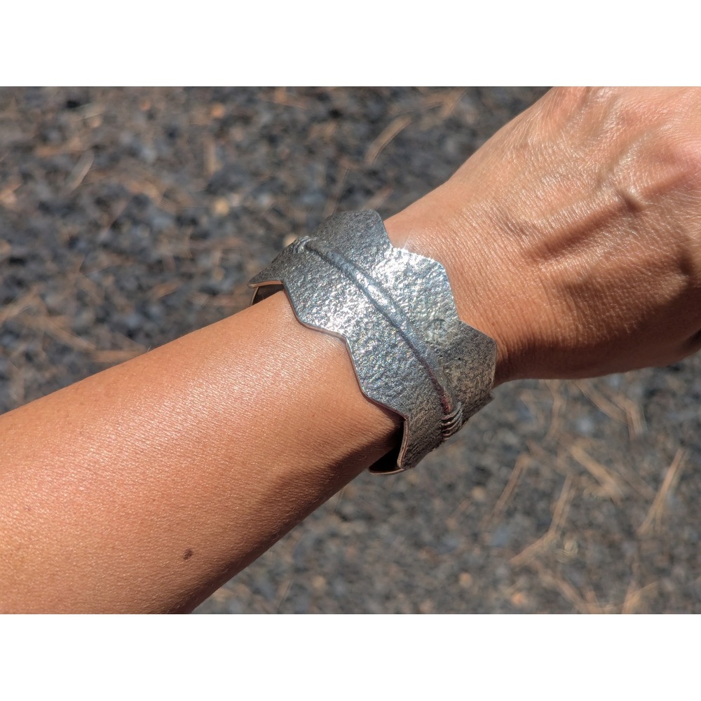 Handcrafted Navajo Cuff Bracelet Native American ARROW Southwest Jewelry Sz 7 ** - Picture 6 of 12